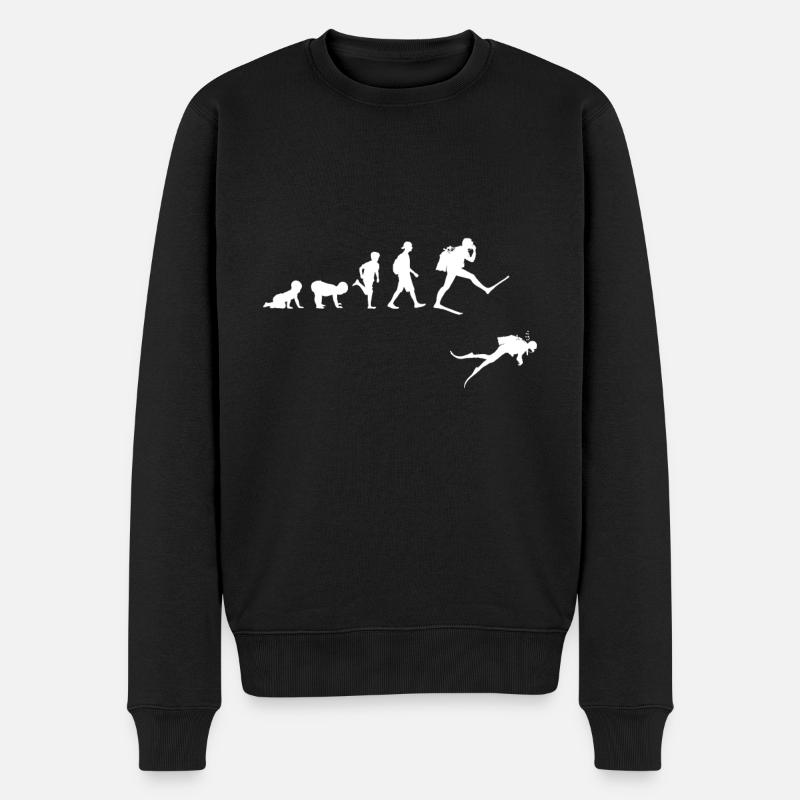 Evolution diver - Men's Premium Organic Jumper - black