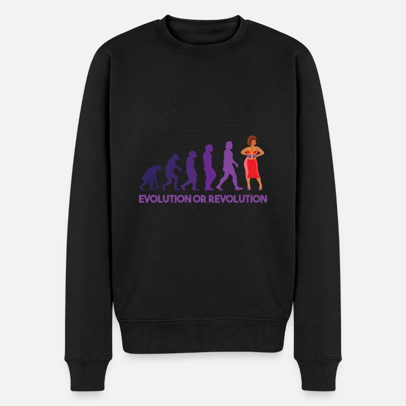 Drag Queen Evolution Oder Revolution - Männer Premium Bio Pullover - Schwarz