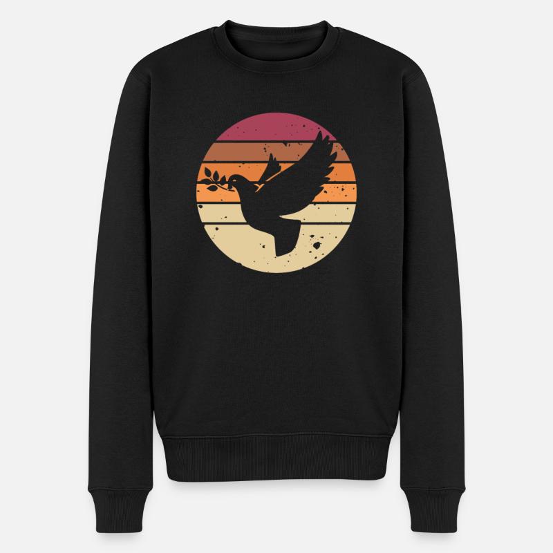 Taubenzüchter Tauben Brieftauben Vintage Taube - Männer Premium Bio Pullover - Schwarz