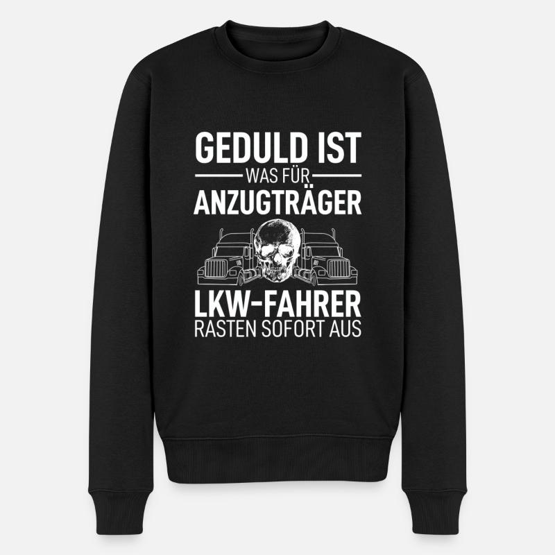 Lkw-Fahrer - Männer Premium Bio Pullover - Schwarz