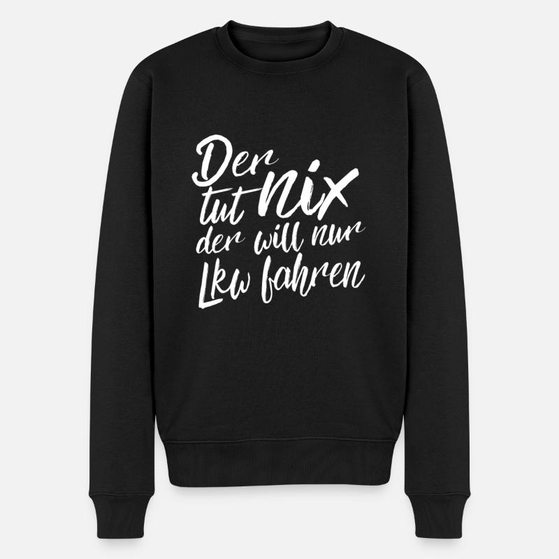 Lkw-Fahrer - Männer Premium Bio Pullover - Schwarz