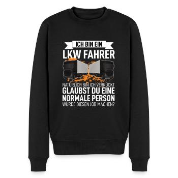 Lkw-Fahrer - Männer Premium Bio Pullover - Schwarz - Vorne - Nico (187cm)