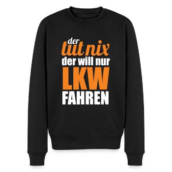 Lkw-Fahrer - Männer Premium Bio Pullover - Schwarz - Vorne - Nico (187cm)