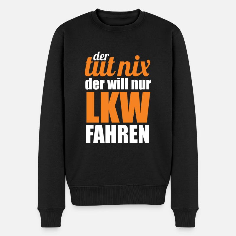 Lkw-Fahrer - Männer Premium Bio Pullover - Schwarz