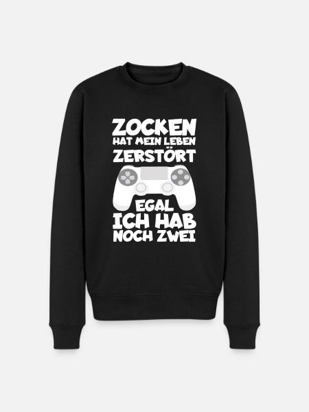 Zocken - Männer Premium Bio Pullover - Schwarz