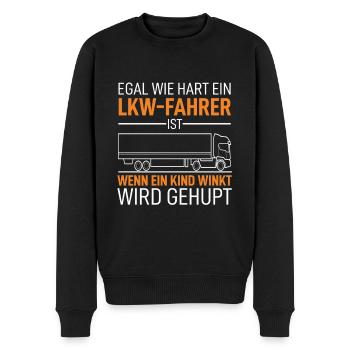 Lkw-Fahrer - Männer Premium Bio Pullover - Schwarz - Vorne - Nico (187cm)