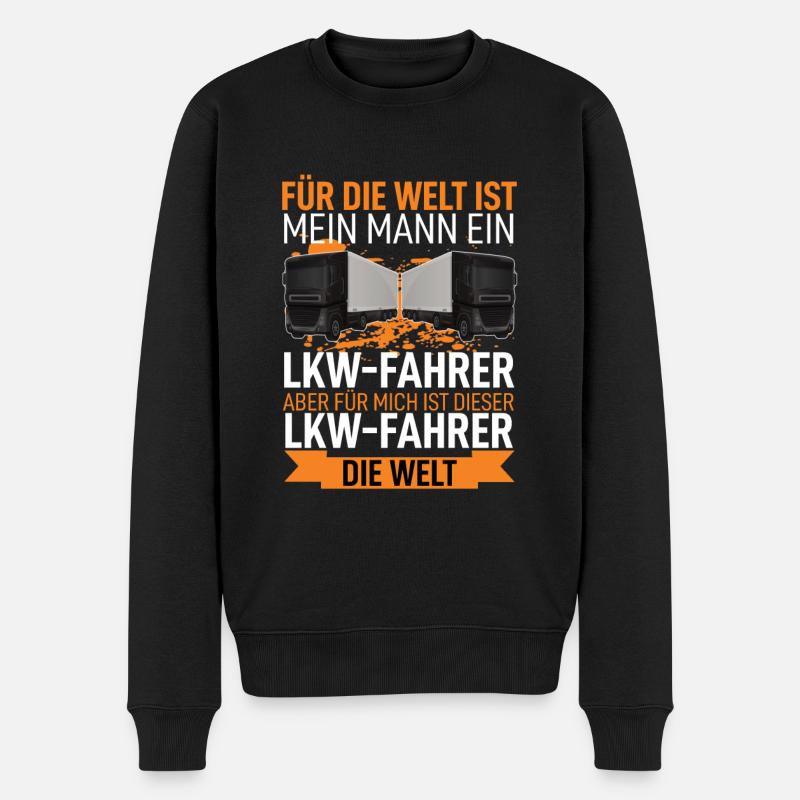 Lkw-Fahrer - Männer Premium Bio Pullover - Schwarz