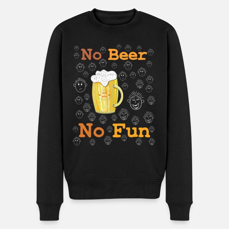 No Beer no Fun - Men's Premium Organic Jumper - black