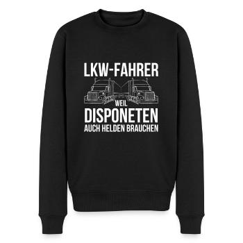 LKW-Fahrer - Männer Premium Bio Pullover - Schwarz - Vorne - Nico (187cm)