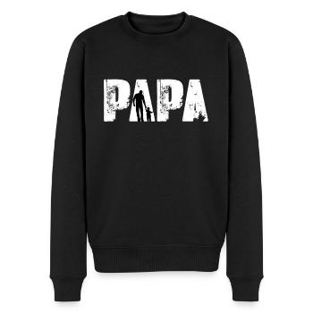 Fête des pères - Pull Premium bio Homme - noir - Devant - Nico (187cm)