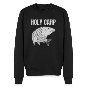 Holy Carp - Carpe Pêche Carpes - Pull Premium bio Homme - noir - Devant - Nico (187cm)