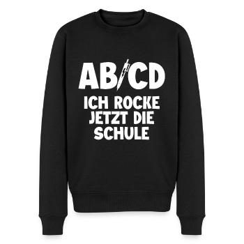 Einschulung Schulanfang - Männer Premium Bio Pullover - Schwarz - Vorne - Nico (187cm)