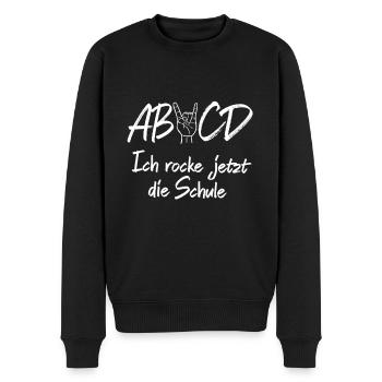 Einschulung Schulanfang - Männer Premium Bio Pullover - Schwarz - Vorne - Nico (187cm)