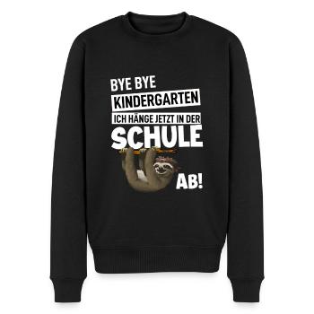 Schulanfang - Männer Premium Bio Pullover - Schwarz - Vorne - Nico (187cm)