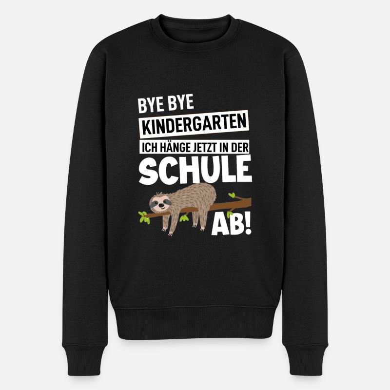 Schulanfang - Männer Premium Bio Pullover - Schwarz