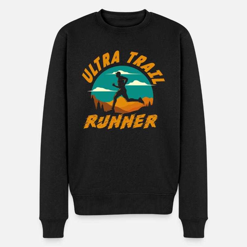 Ultra Trail Running Humour Coureur Trail Runner - Pull Premium bio Homme - noir