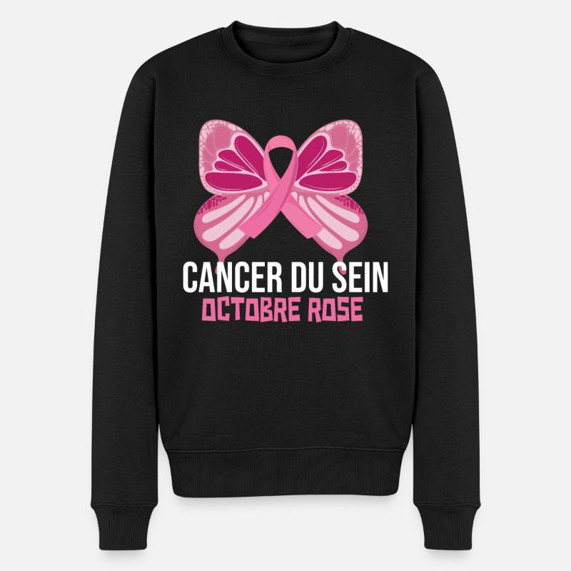 Lutte Contre Cancer Du Sein Octobre Rose - Pull Premium bio Homme - noir