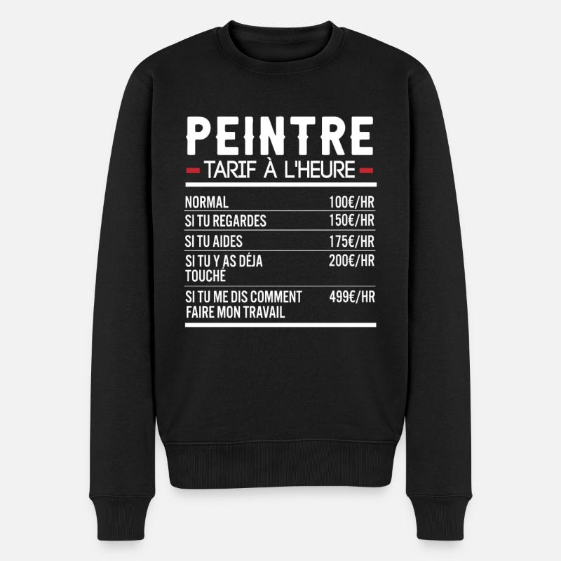 Peintre Idée Cadeau Humour - Pull Premium bio Homme - noir