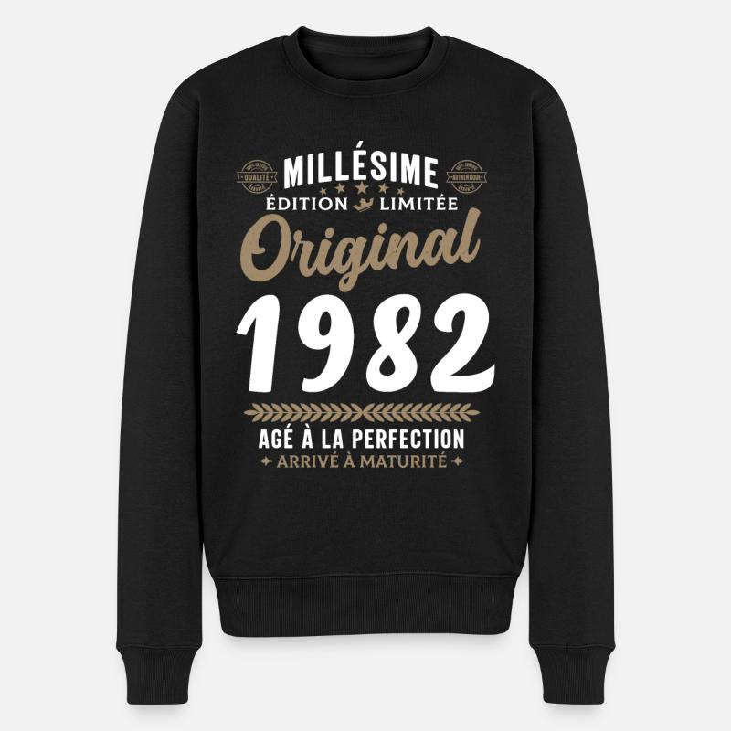 40 ans Millésime 1982 Original Cadeau - Pull Premium bio Homme - noir
