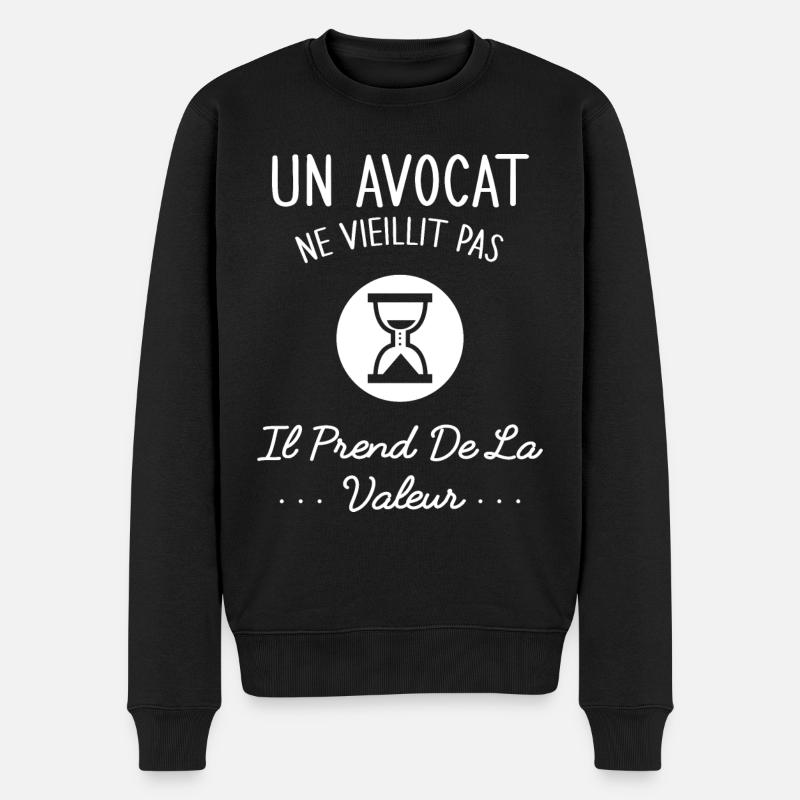 Un Avocat Ne Vieillit Pas Humour Idée Cadeau - Pull Premium bio Homme - noir