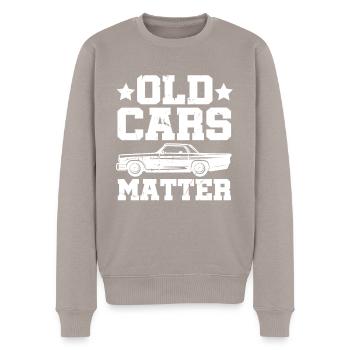 Les Vieilles Voitures Comptent Humour Auto - Pull Premium bio Homme - taupe - Devant - Nico (187cm)