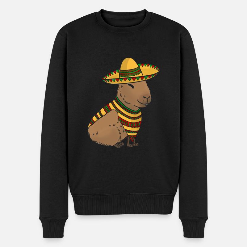 Mexican Capybara - Männer Premium Bio Pullover - Schwarz