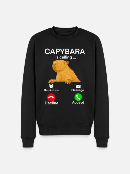 Capybara Meme - Men's Premium Organic Jumper - black