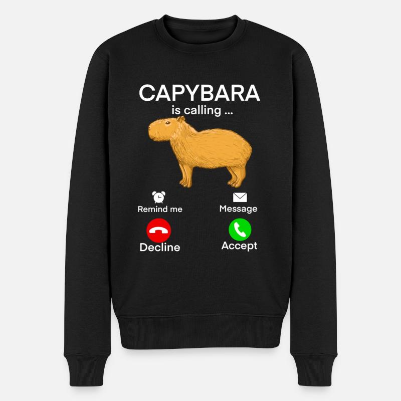 Capybara - Pull Premium bio Homme - noir
