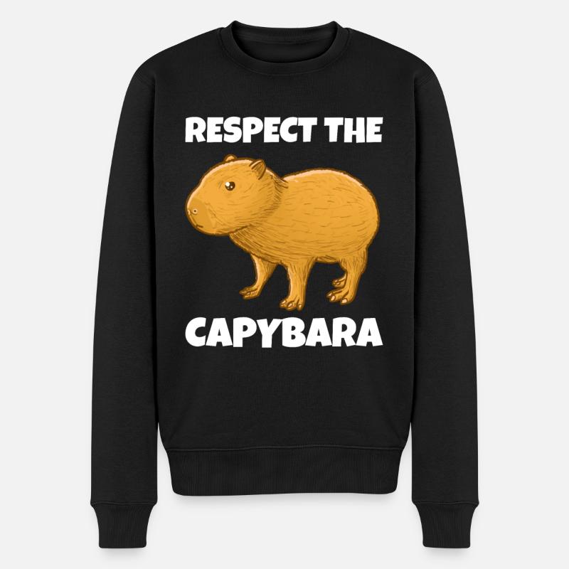 Mème Capybara - Pull Premium bio Homme - noir