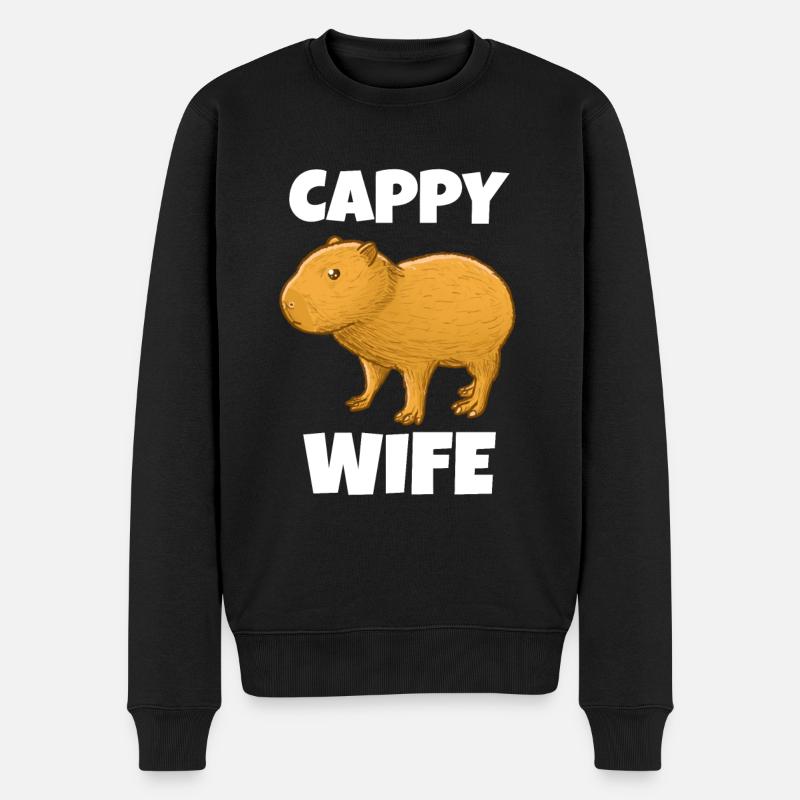 Capybara Capy femme - Pull Premium bio Homme - noir