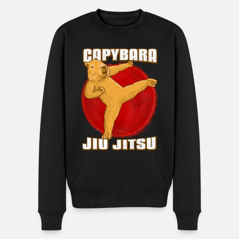 Capybara Meme Jiu Jitsu - Men's Premium Organic Jumper - black