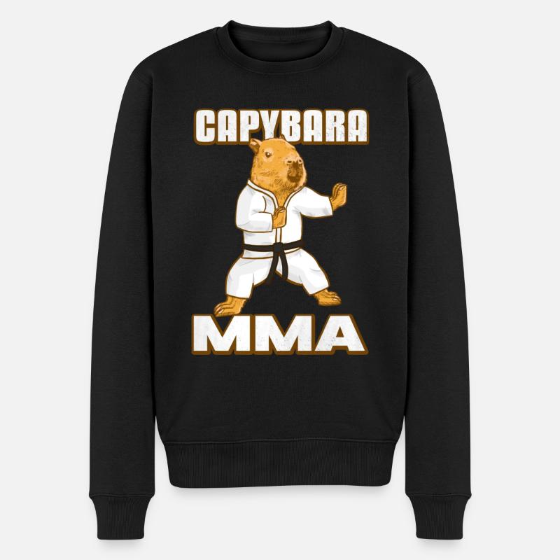 Capybara MMA - Männer Premium Bio Pullover - Schwarz