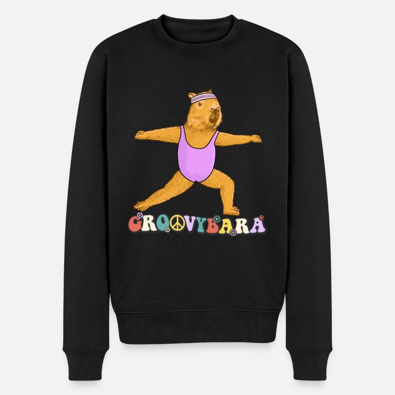 Groovybara Capybara - Pull Premium bio Homme - noir