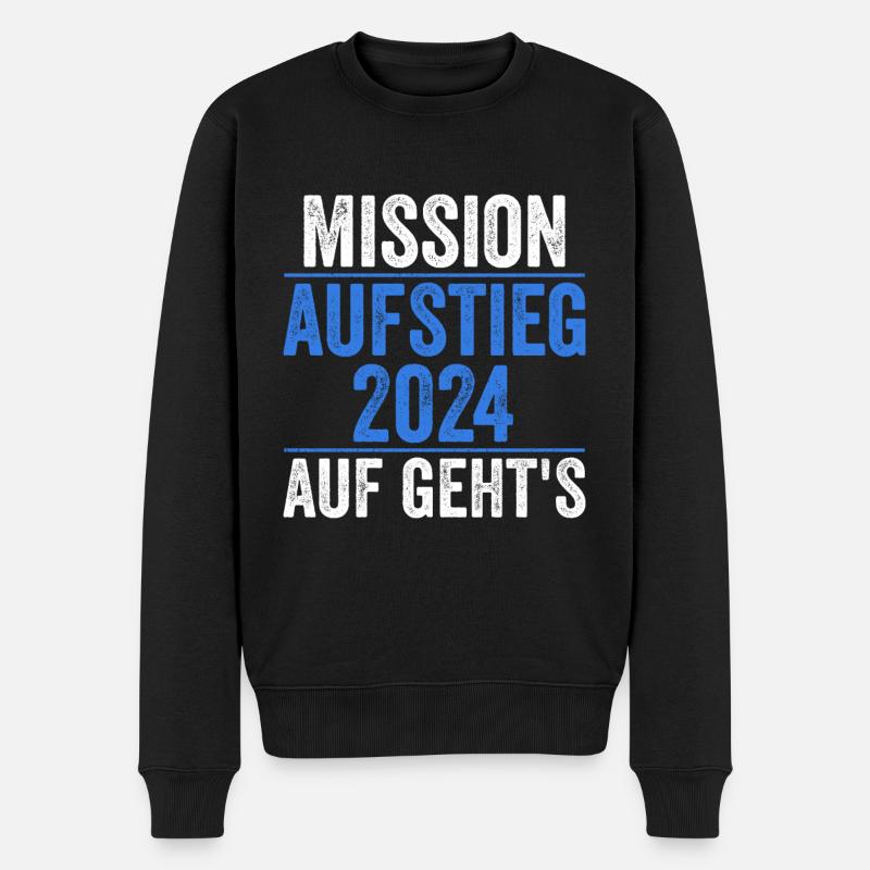 Mission Aufstieg 2024 - Männer Premium Bio Pullover - Schwarz