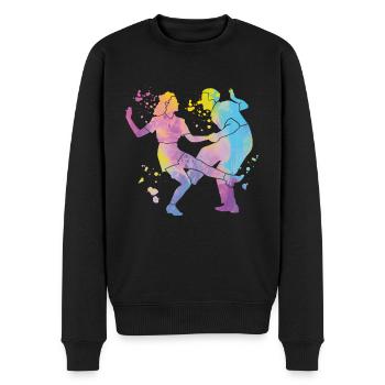 Tanzen Swing 60s Boogie Woogie - Männer Premium Bio Pullover - Schwarz - Vorne - Nico (187cm)