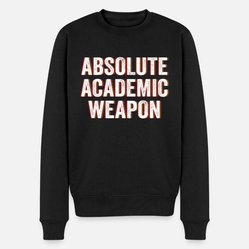 Studenten Absolute Academic Weapon - Männer Premium Bio Pullover - Schwarz