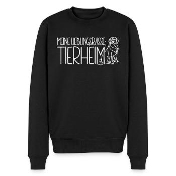 Tierschutz Hund Meine Lieblingsrasse Tierheim - Männer Premium Bio Pullover - Schwarz - Vorne - Nico (187cm)