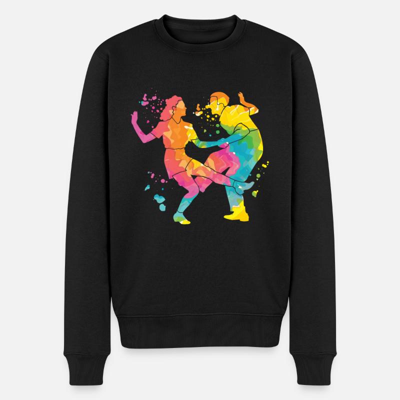 Danse Swing 60s Boogie Woogie - Pull Premium bio Homme - noir