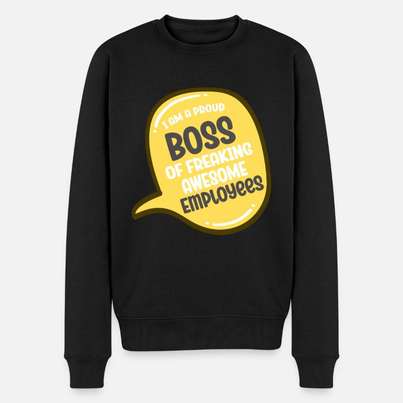 Fier patron de bons employés - Pull Premium bio Homme - noir