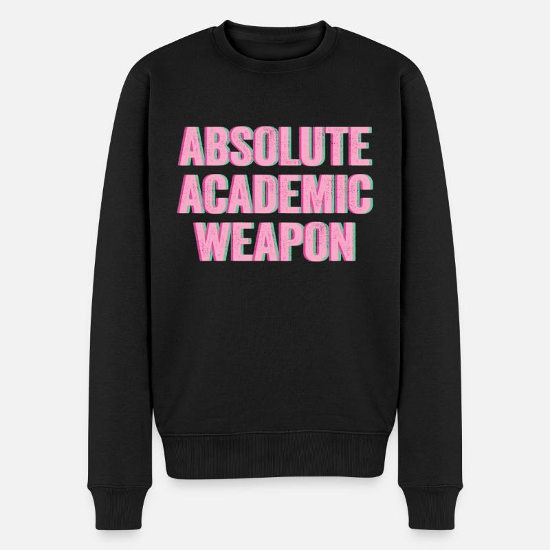 Studenten Absolute Academic Weapon - Männer Premium Bio Pullover - Schwarz