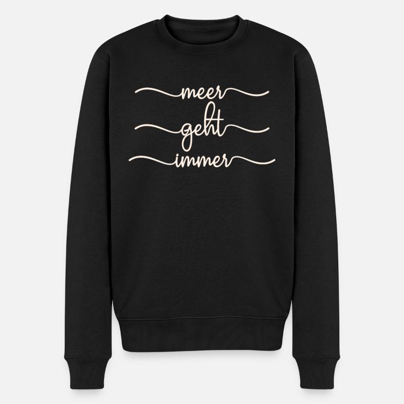 Meer Geht Immer Ostfriesland Ostriesische Inseln - Männer Premium Bio Pullover - Schwarz
