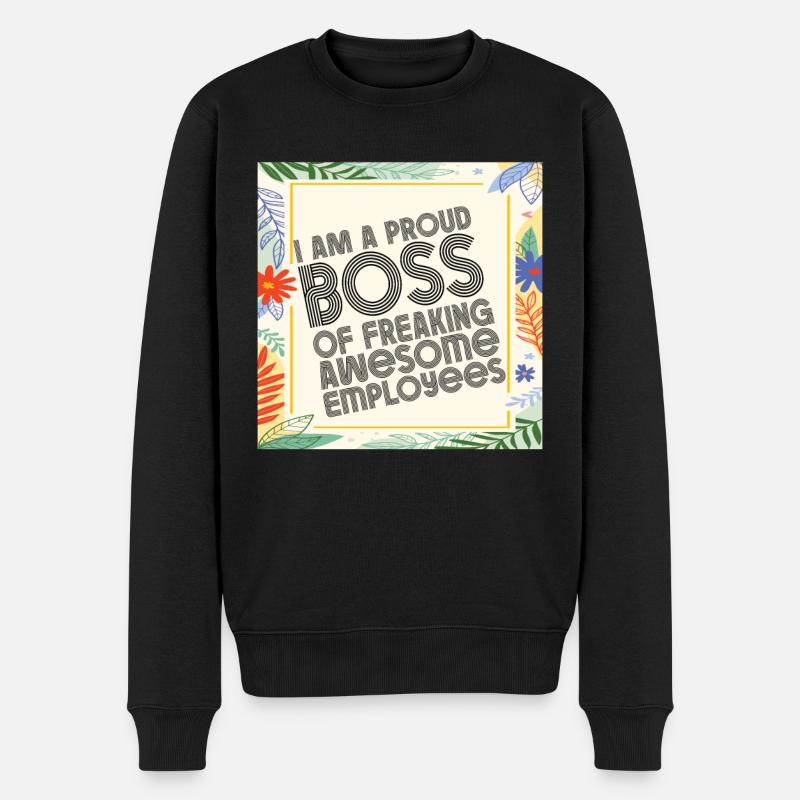 Fier patron de bons employés - Pull Premium bio Homme - noir