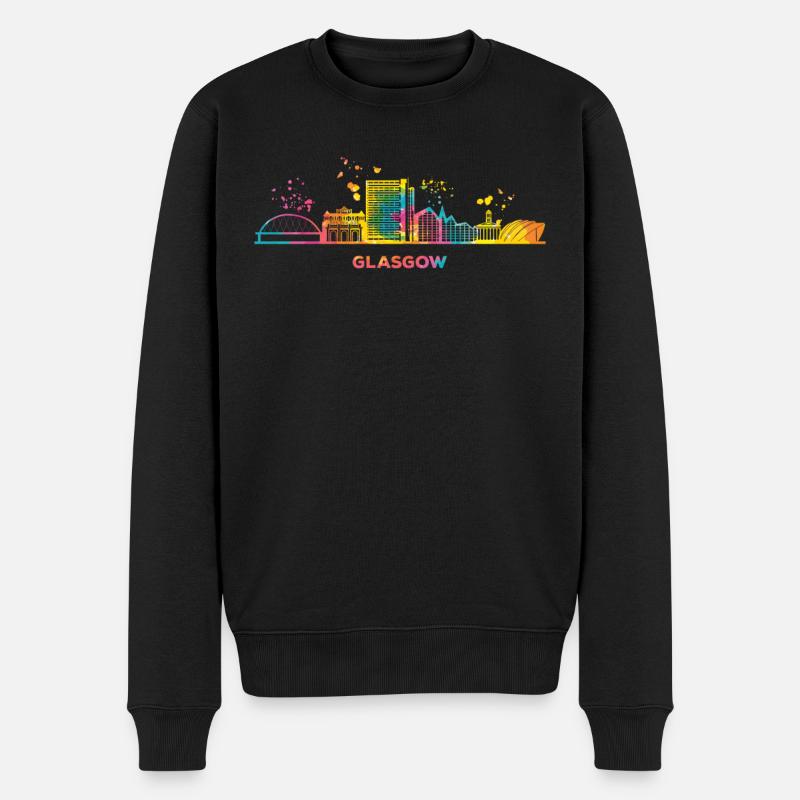 Glasgow Skyline Cityscape Glasgow - Pull Premium bio Homme - noir