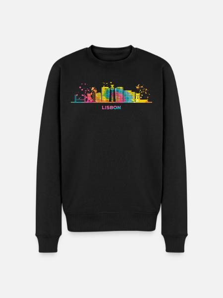 Lisbon Skyline Lisbon - Men's Premium Organic Jumper - black