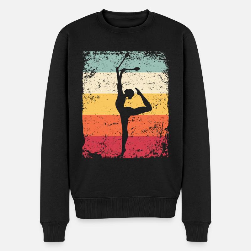 Gymnast Legs Gymnastique Rythmique Rétro - Pull Premium bio Homme - noir