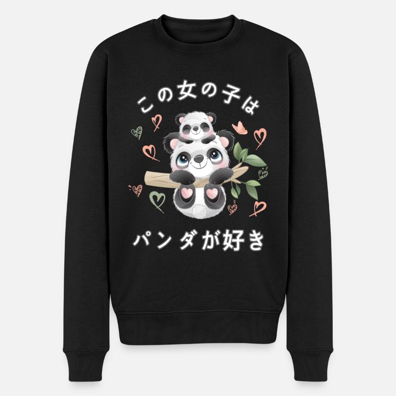 Panda Love Mama Panda Bear - Pull Premium bio Homme - noir