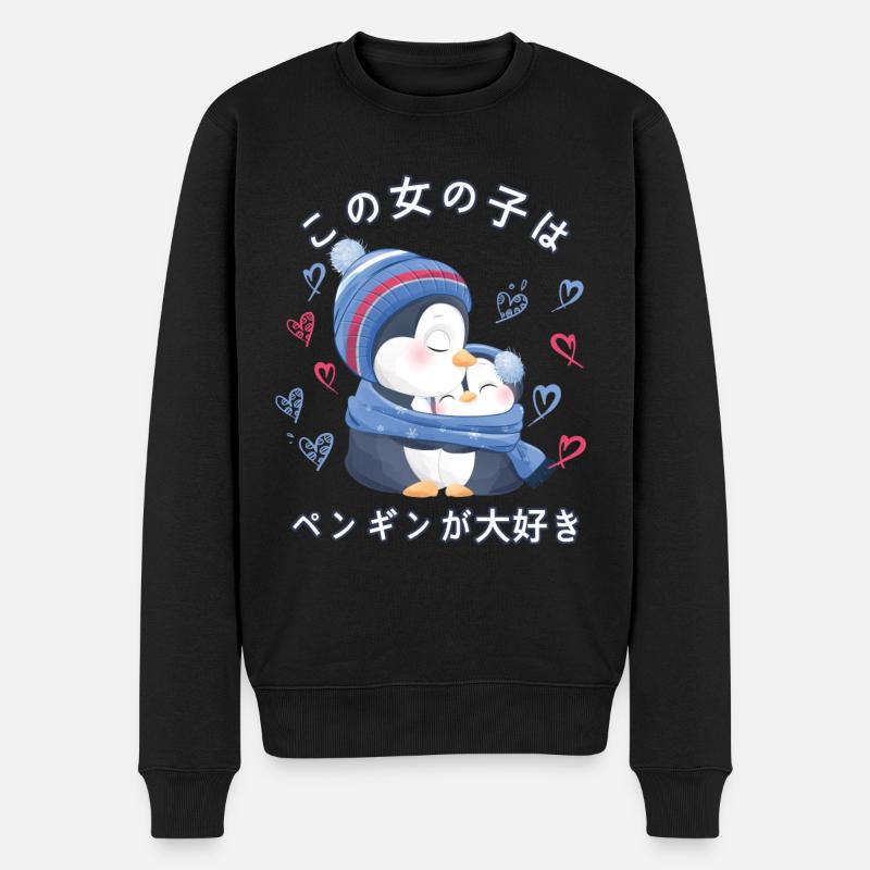 Penguin Love Mama Penguin - Pull Premium bio Homme - noir