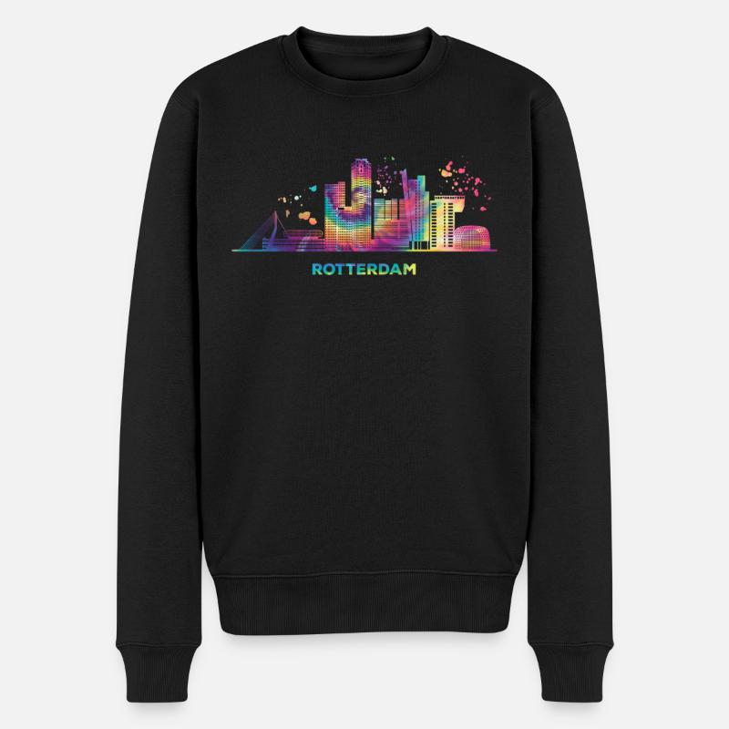 Rotterdam Skyline Rotterdam - Pull Premium bio Homme - noir