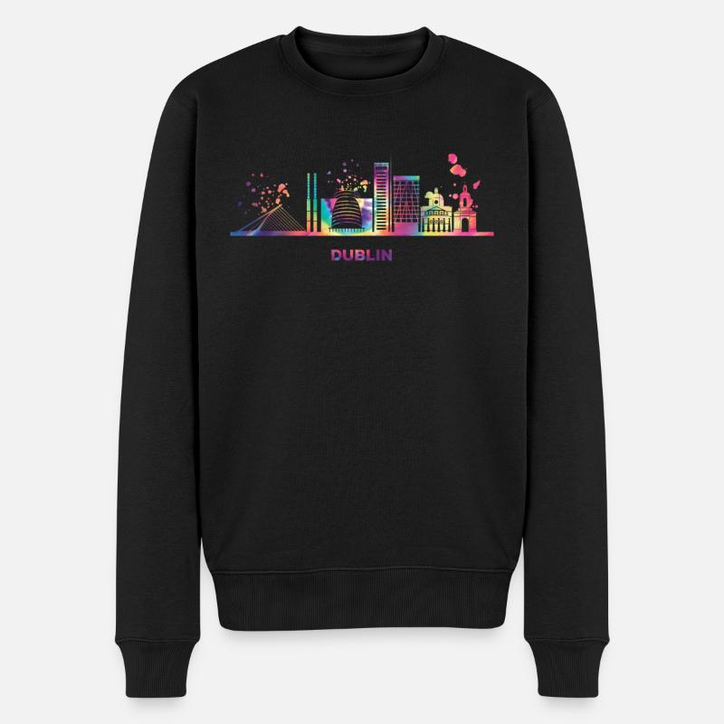 Dublin Skyline Dublin - Pull Premium bio Homme - noir