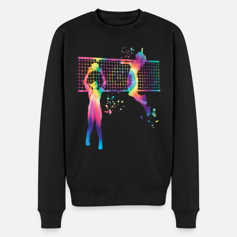 Joueurs de volley-ball enfants beach-volley - Pull Premium bio Homme - noir